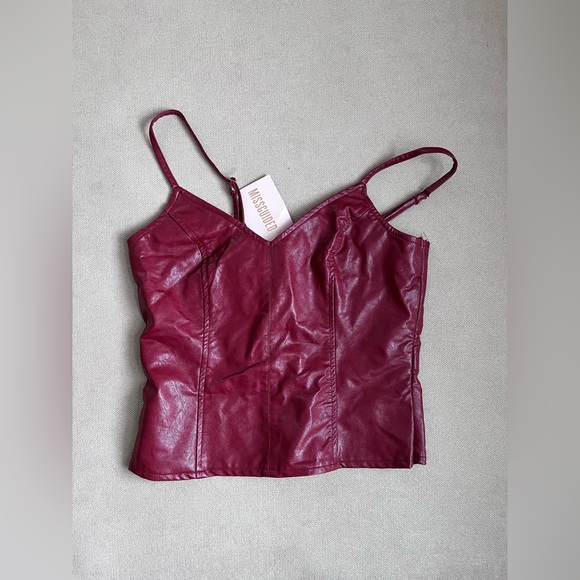 Missguided Tops - MISSGUIDED PU CAMI NWT